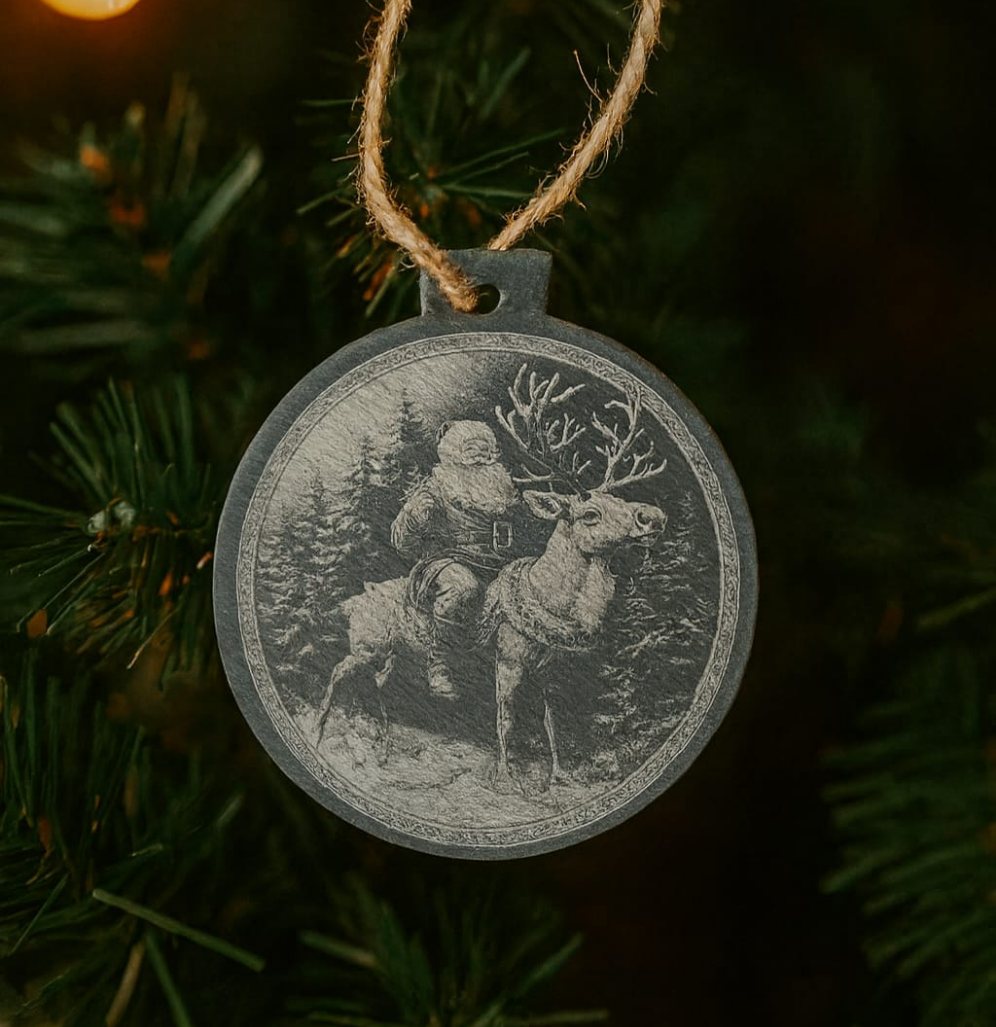 Slate Christmas Baubles