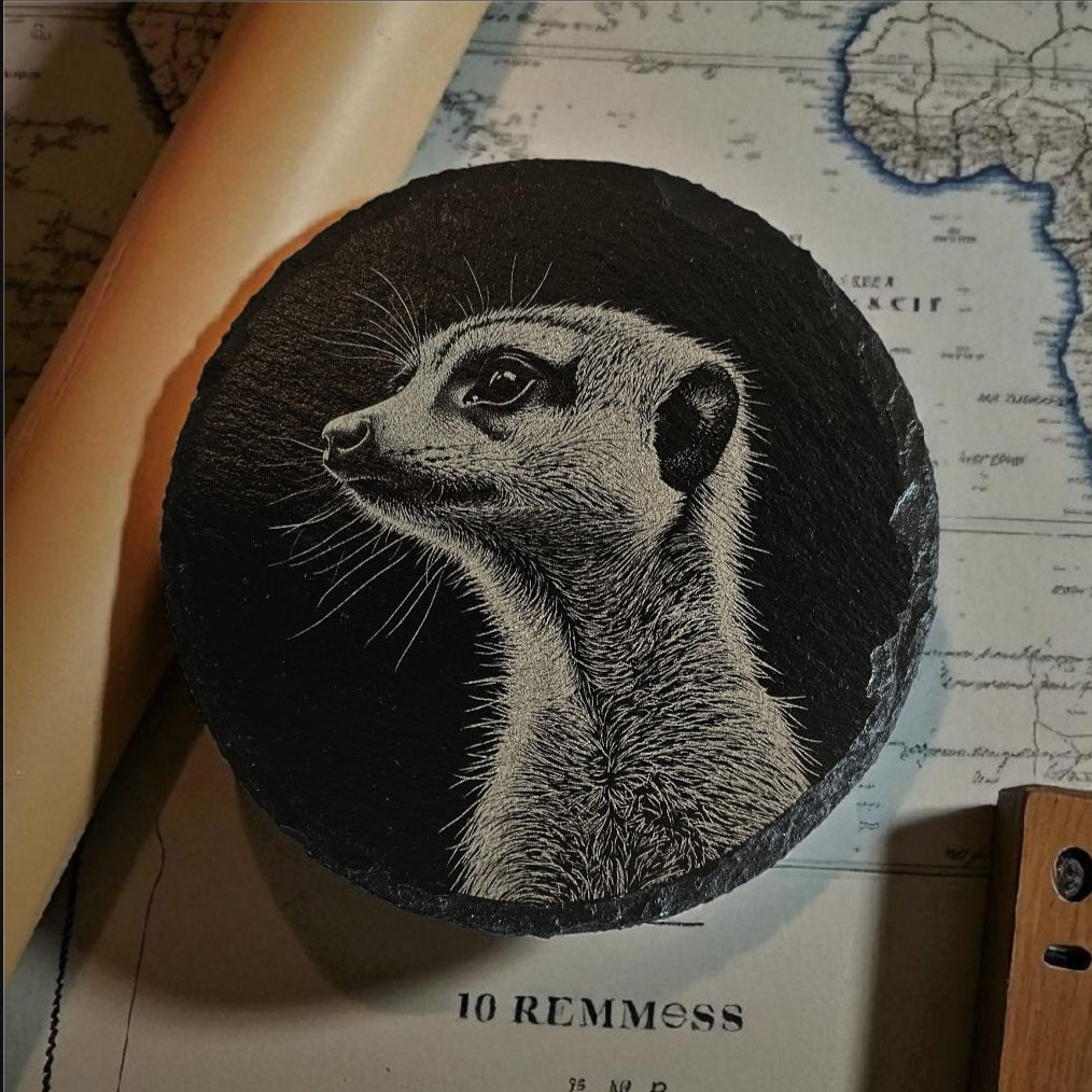 Slate Coaster Set of 4 – Safari Animal Design