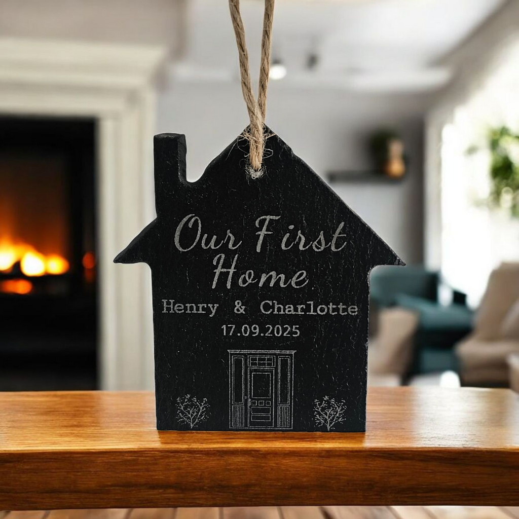 Personalised "Our First Home" Slate Ornament